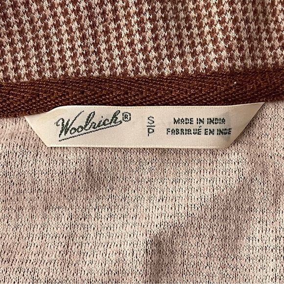 Woolrich Half Zip Pullover Small Checkered Jacquard Woven Canoe Run Mid Layer - Picture 9 of 10